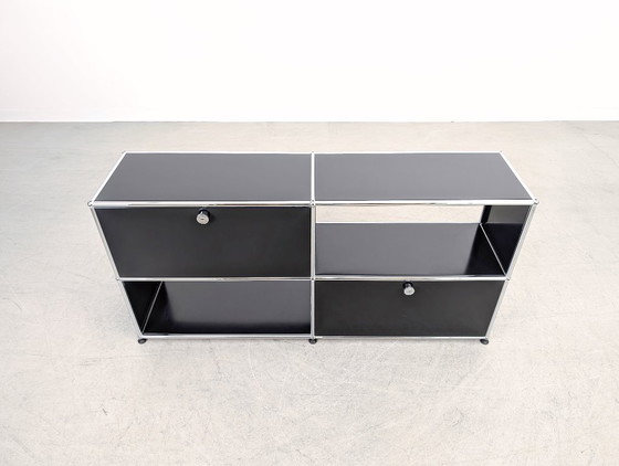 Image 1 of Original USM Haller Sideboard 2x2 black Chest of drawers Sideboard
