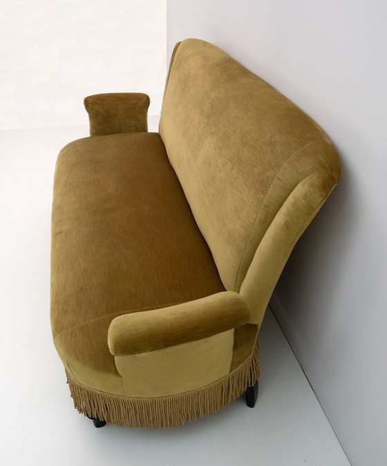 Image 1 of Raro sofá de terciopelo Napoleón III del siglo XIX