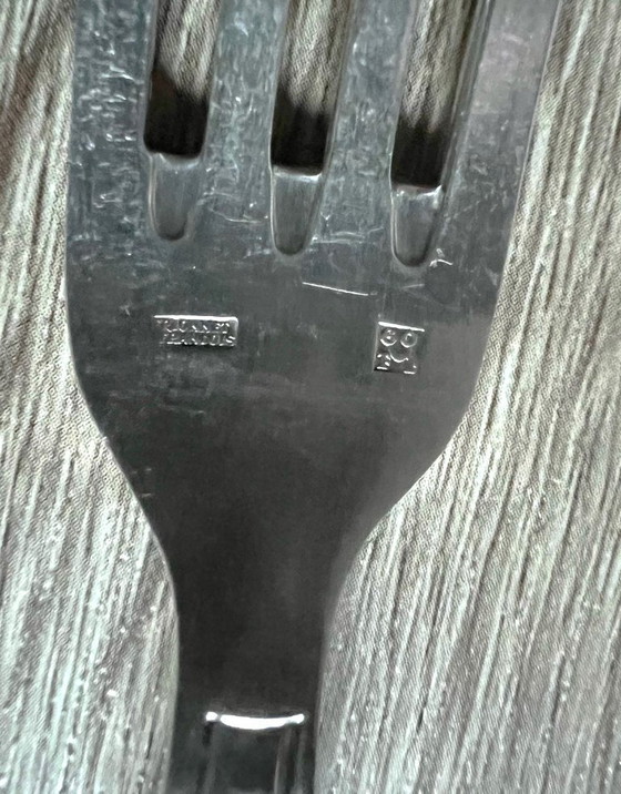 Image 1 of Doos/kist 2 art deco verzilverd bestek jaren 60 zilversmid François Frionnet vintage