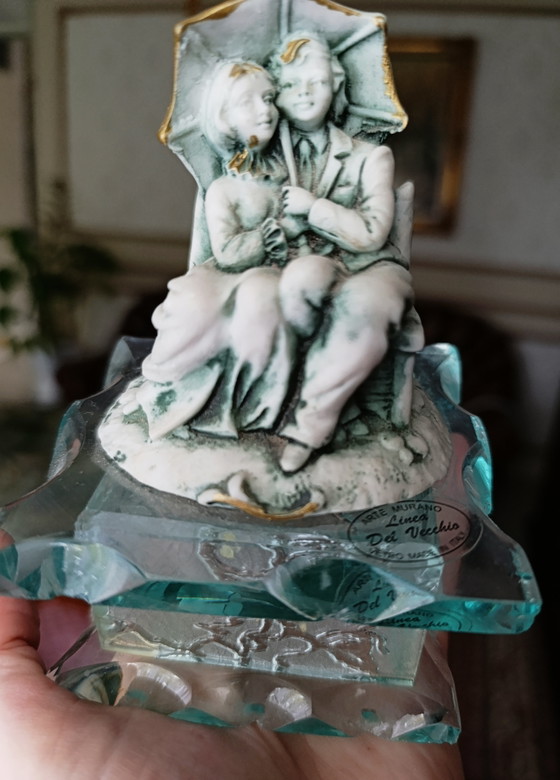 Statuetta vintage di Murano raffigurante due innamorati, 14 cm. – Linea Del Vecchio, Oggetti decorativi (photo 10 of 10)