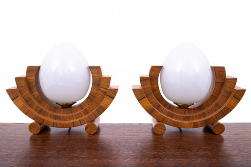 A pair of table lamps, Poland, 1950s