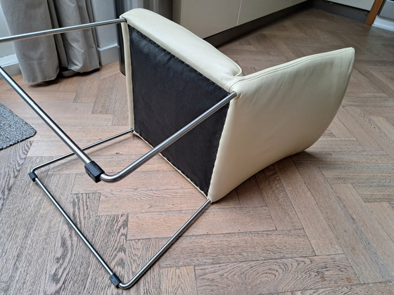 Image 1 of 4 sillas de comedor modernas de cuero blanco