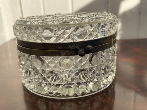 Image 1 of Portagioie o scatola portagioie in cristallo Baccarat, bijoux 1900-1930