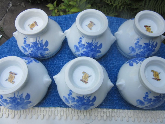 6 ciotole per zuppa Decors De Paris Manufacture D'Articles Cadeaux Porcelaine, Vintage, ref 010826 (photo 6 of 9)