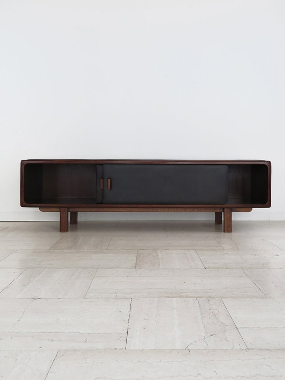 Credenza in legno e pelle, Finlandia, anni '50 – Credenze con vetrina, Scandinavian (photo 5 of 21)