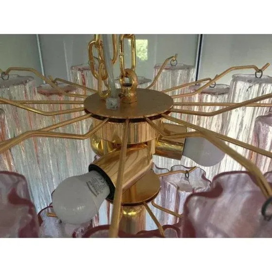 Image 1 of Elegante lampadario Tronchi in vetro di Murano con struttura dorata