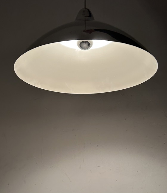 Image 1 of Vintage chrome pendant lamp Lisa Johansson-Pape for Orno