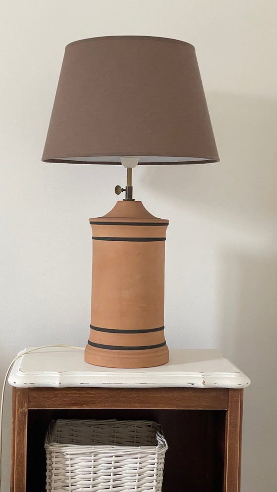 Image 1 of Vintage CHANEL-style terracotta lamp