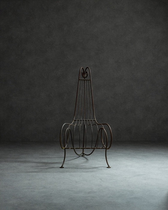 Image 1 of sedia e tavolo Spine nello stile di André Dubreuil.