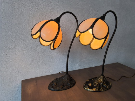 Lampes de table Art Déco – Honsel, Bronze, Glass (photo 8 of 9)