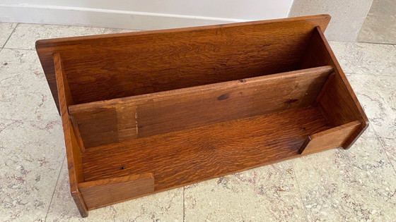 Image 1 of Geometrische wandplank massief eiken VINTAGE