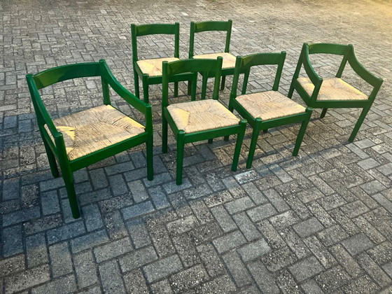 Image 1 of Cassina „Carimate“ Dining Set (7 pieces) - attributed to Vico Magistretti , 1960s
