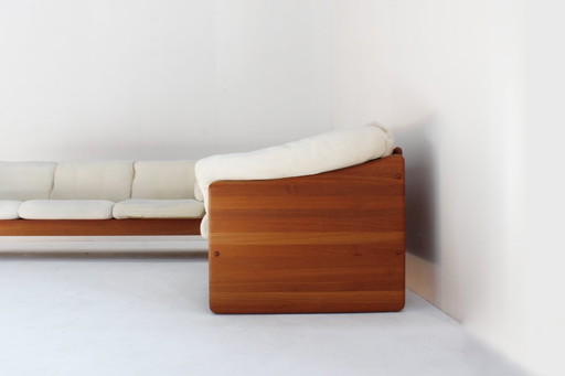 Canapé vintage danois Mid Century en teck massif par Mikael Laursen 1960s