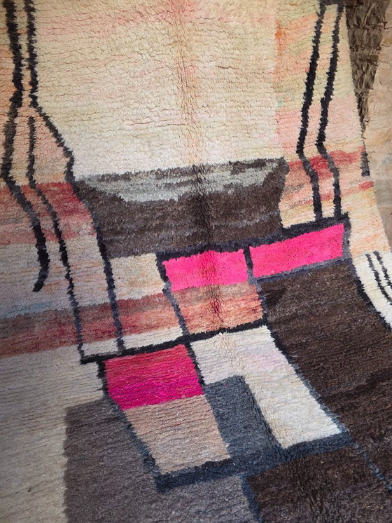Image 1 of Abstract Moroccan Boujaad rug pink 280 x 178 cm