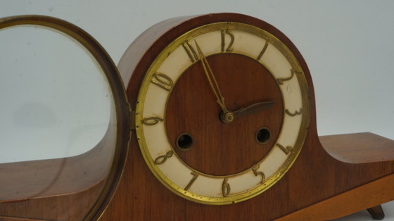 Image 1 of Dutch Junghans Bracket Mantel shelf Clock Retro Desk Fifties Art