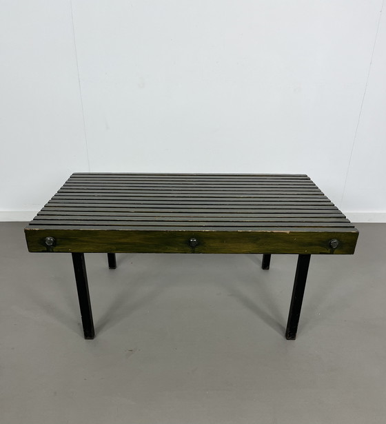 Image 1 of Vintage latten bank tafel sixties 
