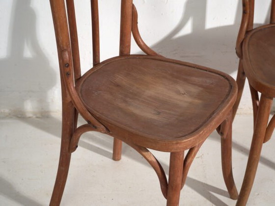 Antique set of 6 bentwood Thonet chairs – Central Europe, circa 1900 – Dining chairs, Metal (photo 32 of 40)