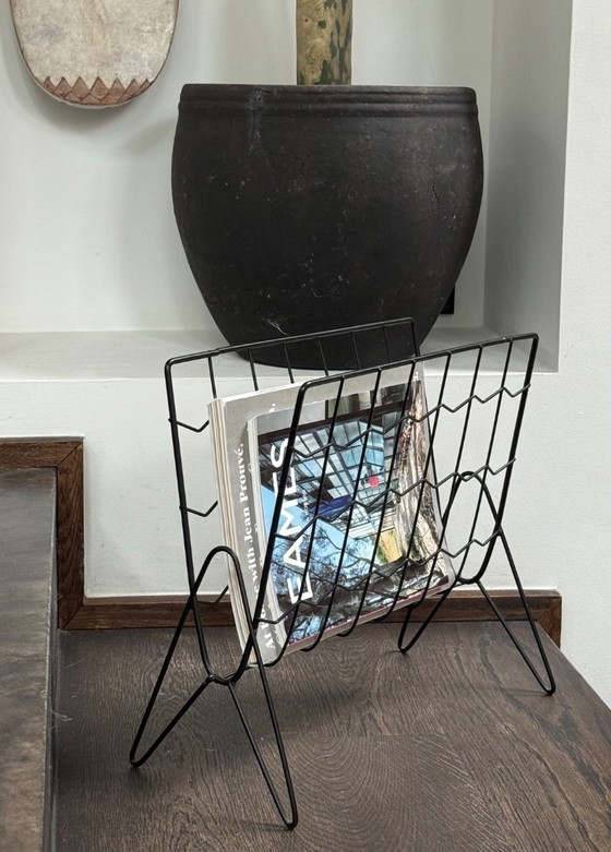 Image 1 of Porte Revues Magazines Années 50 60 Design Vintage Ancien