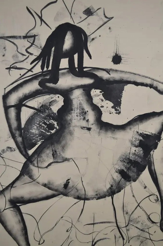 László Mindszenti Inchiostro su carta, montato su cartone, firmato e datato 1972 – Dipinti e disegni, Paper (photo 6 of 12)