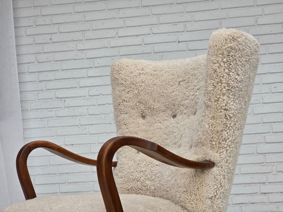 Anni '60, design danese di Alfred Christensen, rivestito, pelle di pecora. – Poltrone, Other (photo 17 of 18)