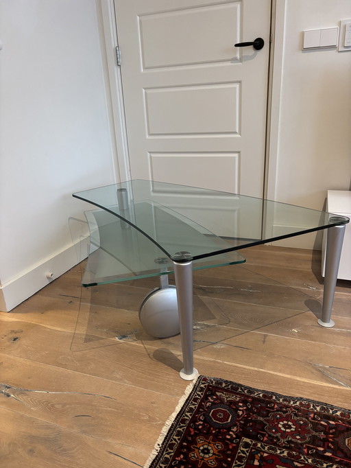 Bacher Tische table basse en verre en deux parties