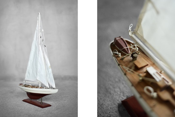 Image 1 of Vintage Mid-Century Scandinavian Modern Wooden J-Class Ranger J5 Yacht Model, 1960s