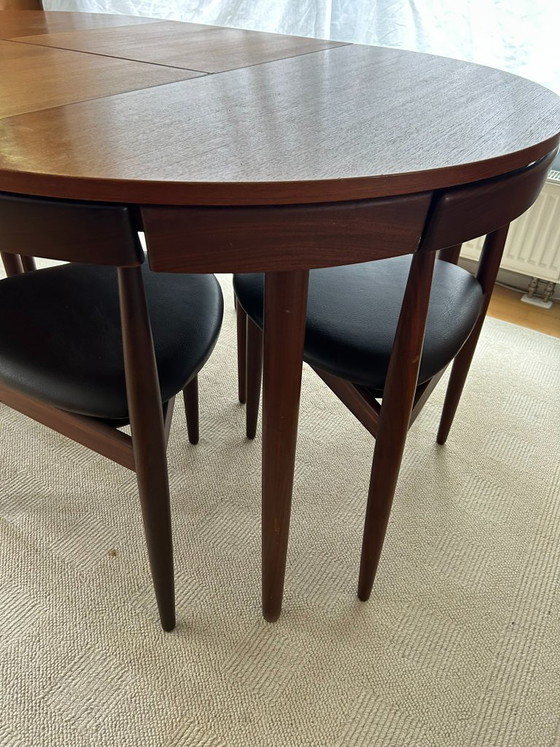 Hans Olsen „Roundette“ für Frem Røjle – Tisch + 6 Stühle – Dänisches Design – Esszimmergarnitur, Wood (photo 6 of 19)