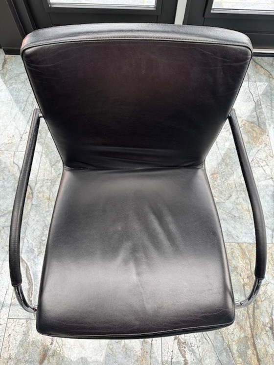 Image 1 of 6 sedie da pranzo in pelle