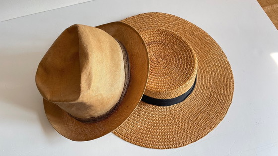 Image 1 of Déco CHAPEAUX de Paille Vintage