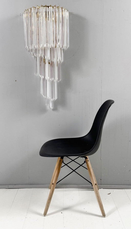 Lampada da parete/applique a cascata di metà secolo di Paulo Venini, vetro di Murano, Italia, anni '70