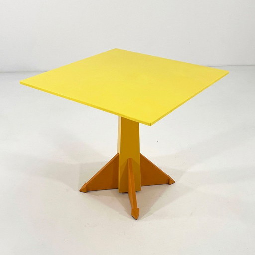 Yellow Dining Table Model 4310 by Anna Castelli Ferrieri for Kartell, 1980s