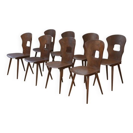 Set di 8 sedie Baumann modello “Gentiane” di Henri Julien anni '60