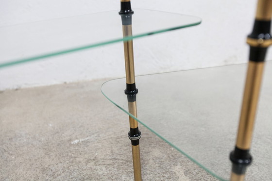 Image 1 of Étagère Présentoir Boulangerie Vitrine de Magasin en Verre et Laiton 1950