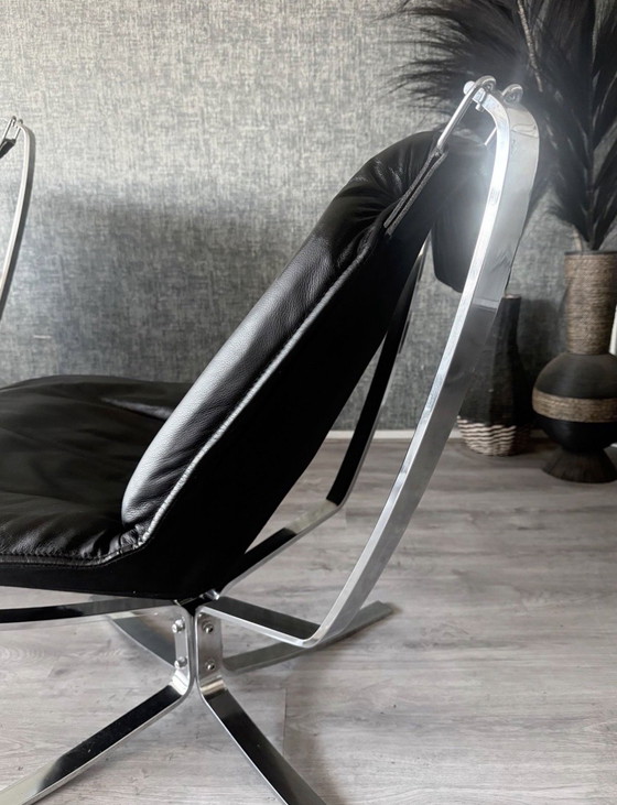 Image 1 of Vintage Falcon loungestoel – Sigurd Resell – Chroom