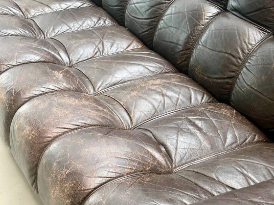 Vintage Leather Sofa Modular Style, 1970s – 3-5 seaters (photo 10 of 13)