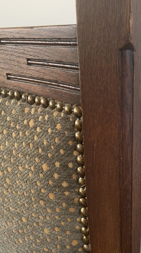 Image 1 of Amsterdam School - Two oak armchairs