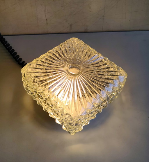 Plafondlampen of wandlamp van gegoten glas - Jaren 70 design