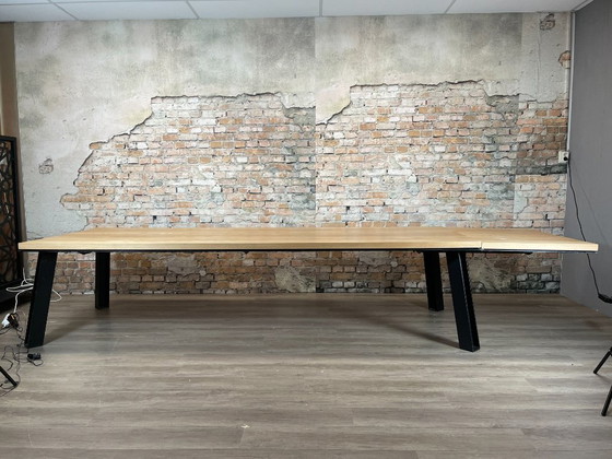Tavolo da pranzo allungabile – Legno e metallo nero – Tavoli da pranzo, Wood (photo 5 of 9)