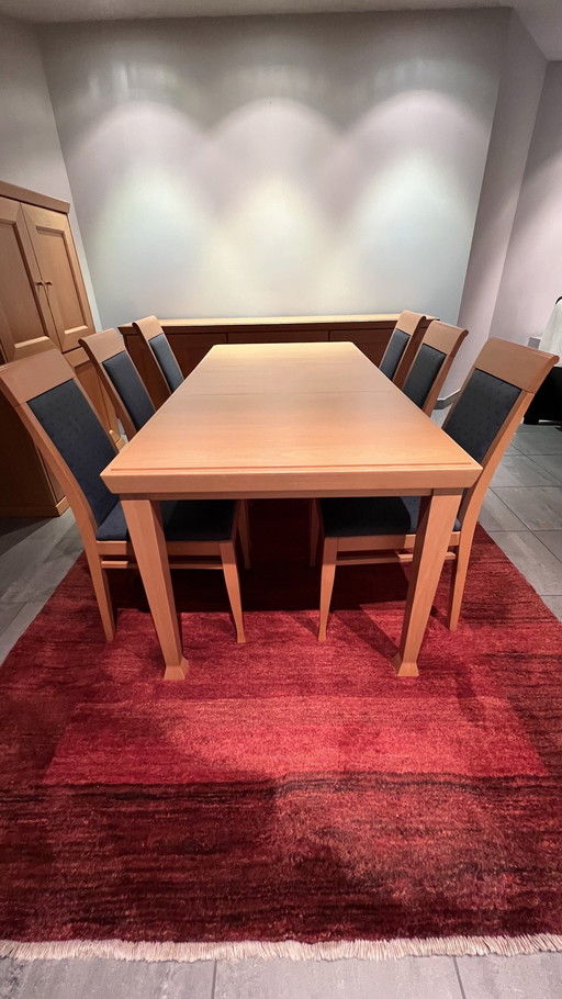 Hulsta table and 6 dining chairs