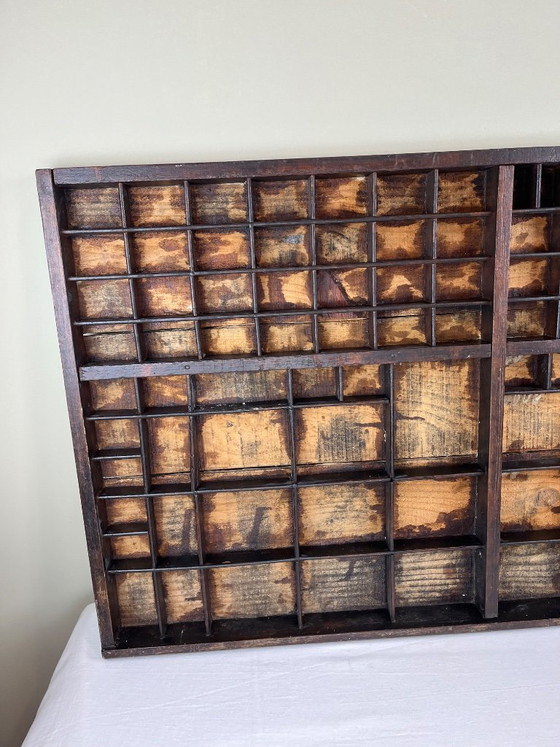 Cassetto antico di mobile da tipografia – Decorazioni murali, Legno (photo 2 of 7)