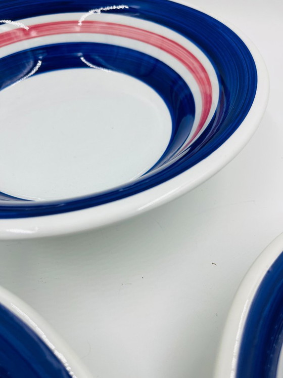 Set di 3 piatti fondi in maiolica dall'Italia FCI, Stoviglie, Ceramica, Rosso (foto 8 di 11)