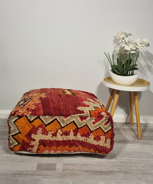 Vintage Pouf,Moroccan Pouf,Berber Seat Cushion