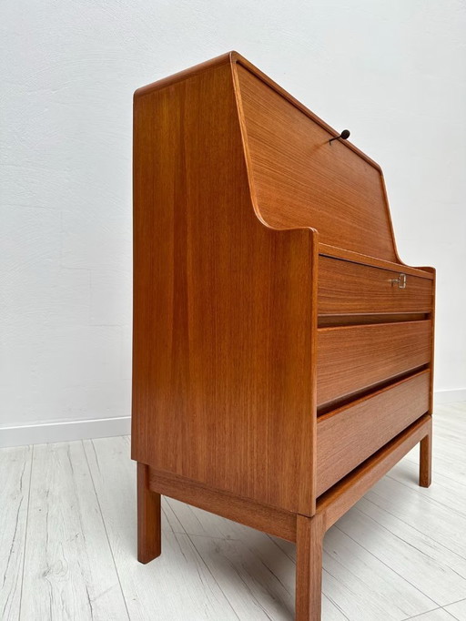  Vintage Danish Teak Sekretär Schrank 88 von Anre Wahl Iversen 60s