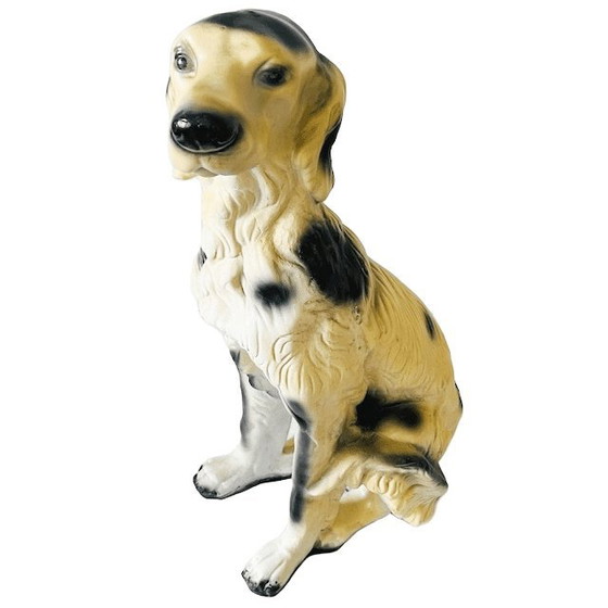Image 1 of Vintage mid-century XL Italian dog statue English setter plaster 68 cm 1970s
