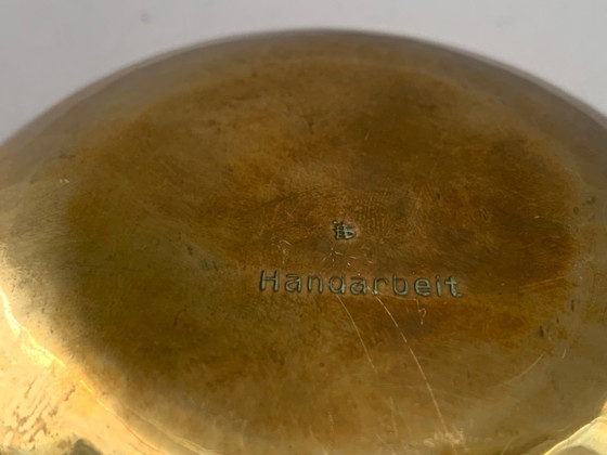 Image 1 of Alfred Schäfter Ciotola Piatto Vassoio Bauhaus Art Deco Nouveau Georg von Mendelssohn Marianne Brandt Hans Przyrembel Ottone
