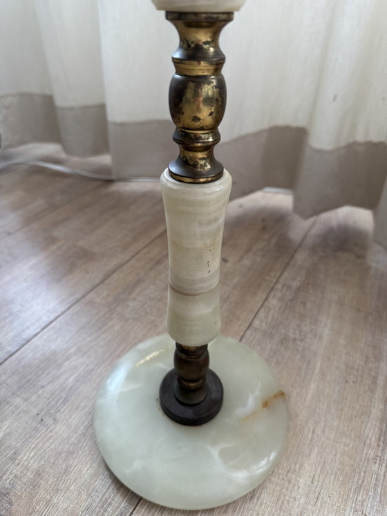 Image 1 of Large candlestick with onyx