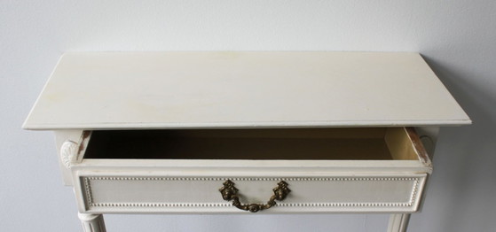 Console d’applique bipode de style Louis XVI en bois peint – Tables d'appoint, Wood (photo 4 of 7)