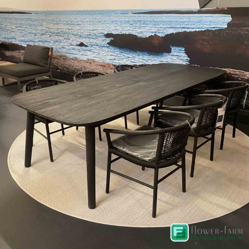 Diningset Max&Luuk LENNON tafel 280x110 cm met KEVIN stoelen (6 stuks)