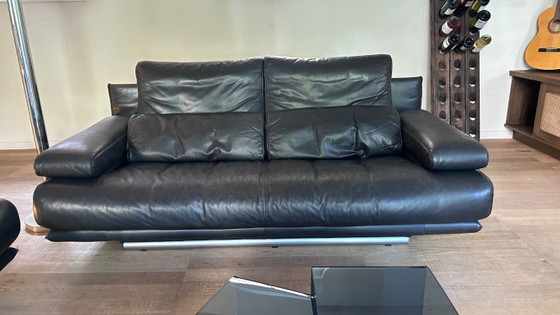 Set de 2 Sofás Diseño Rolf Benz 6500 (También disponibles individualmente) – Leather, Metal (photo 3 of 9)