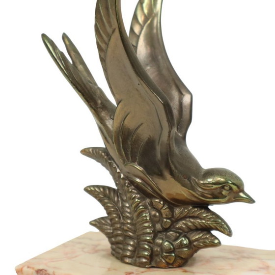 Image 1 of Art Deco Swallows Bookends